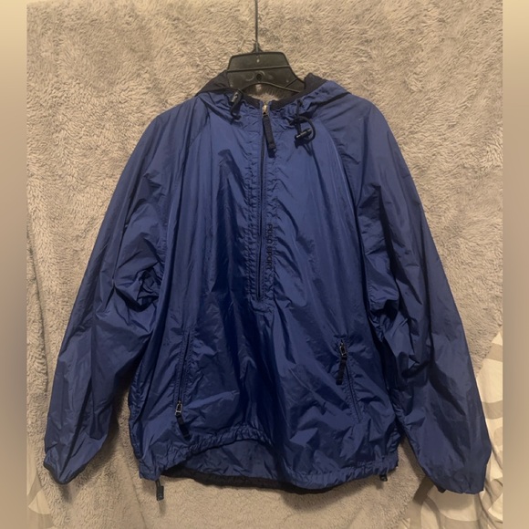 Polo Sport Ralph Lauren Mens Small Blue Vintage Nylon Rain Jacket Coat 90s - Picture 1 of 10